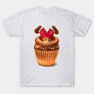 Christmas Santa Claus Cupcake T-Shirt